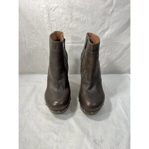 Lucky Brand clog boots Terrace Brown taupe Leather Boot size 6.5